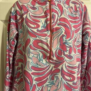 Crown And Ivy Half Zip Beach Cruise Cover Lobsters Small